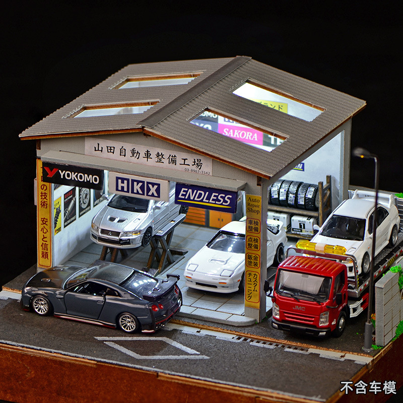 Auto Repair Shop In - Kit Diorama Bengkel Perbaikan Mobil Skala