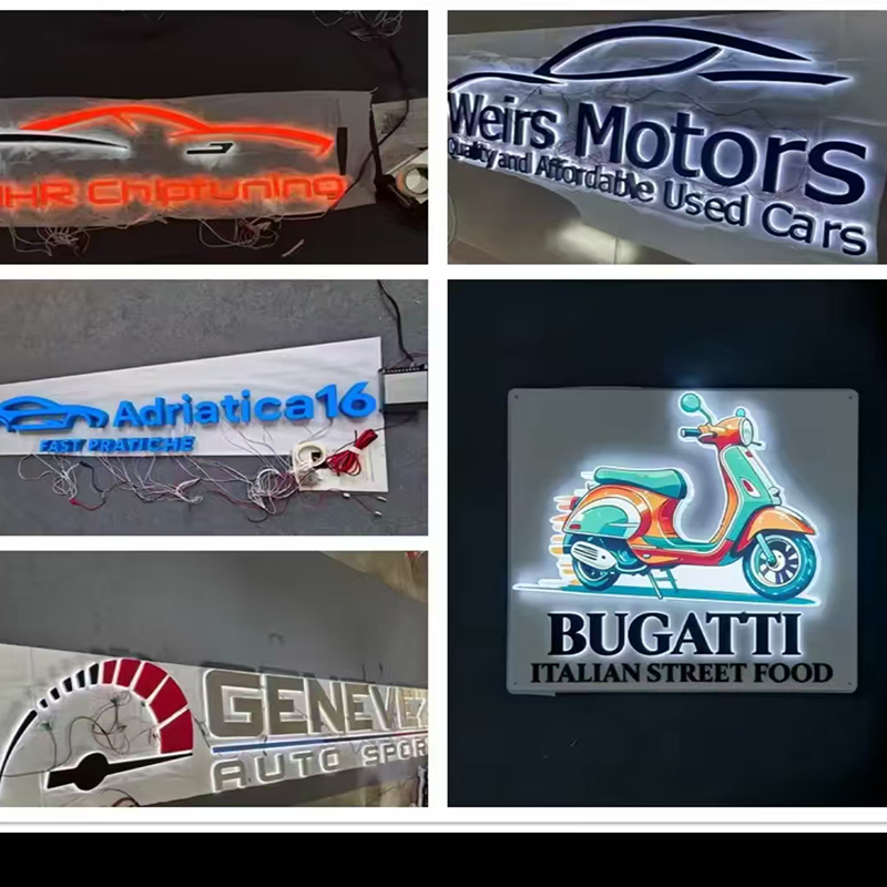 Papan Tanda Huruf LED Backlit  - Auto Repair Shop Logo ulasan dan harga